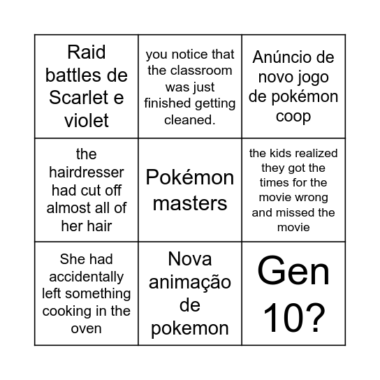 Making Predictions Bingo Card