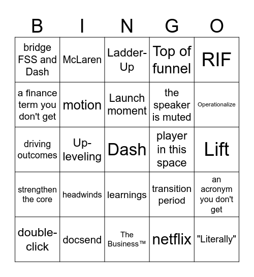 Q4 2024 QBR Bingo Card