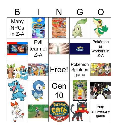 Pokémon Day 2025 Bingo Card