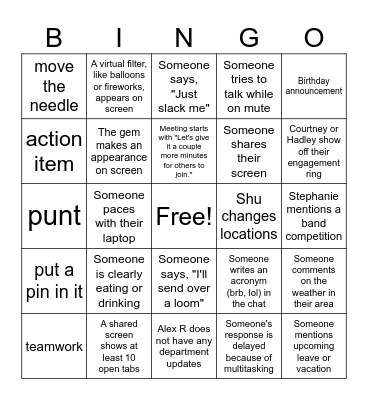 BBM BINGO Card