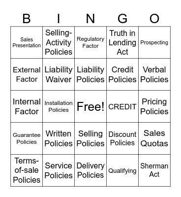 SE 932 Vocab Bingo Card