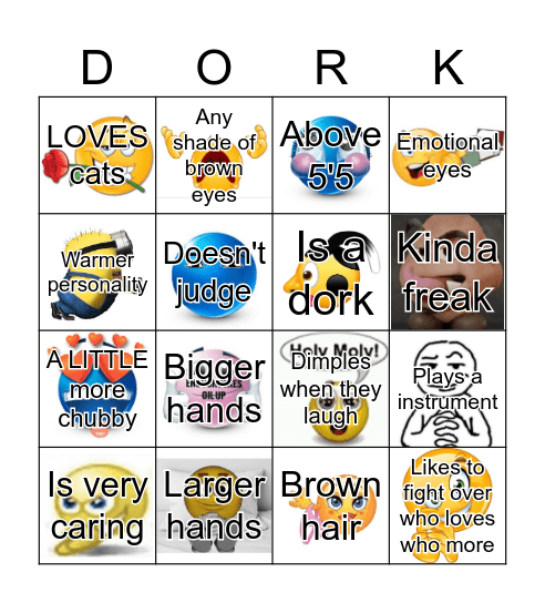 My type bingo Card