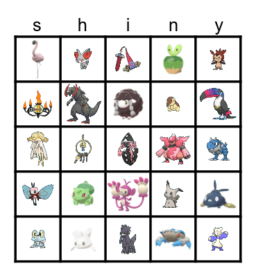 shiny pokemon bingo Card