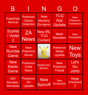 Pokemon Day Prediction Bingo Card