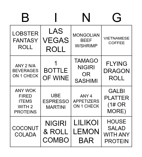 WEEK 1 Bingo Card