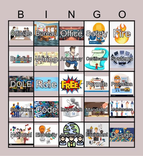 VOCABULARY CARD Bingo Card