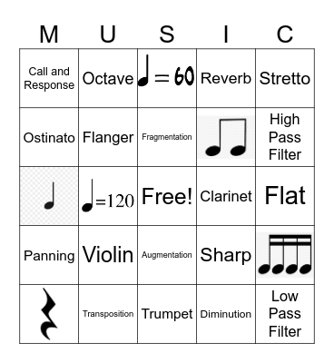 Pathways Terms and Concepts Bingo Card