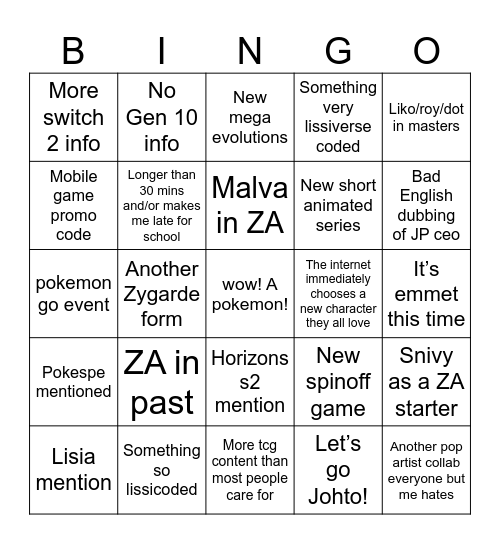 lissibingo Card