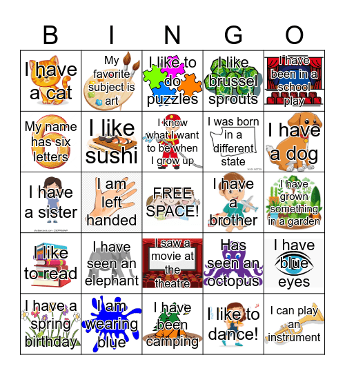 SibShop BINGO!! Bingo Card