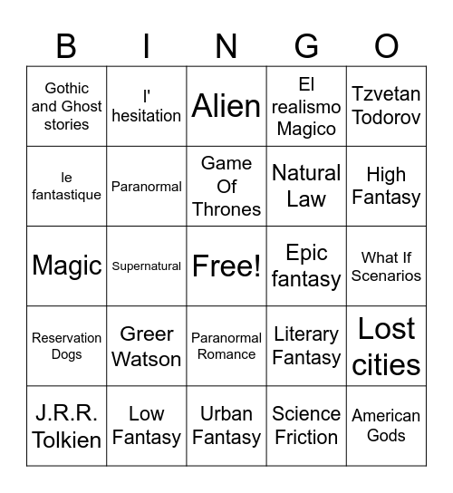 Bingo Card Bingo Card