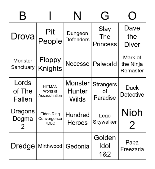 Doug Backlog Bingo Card