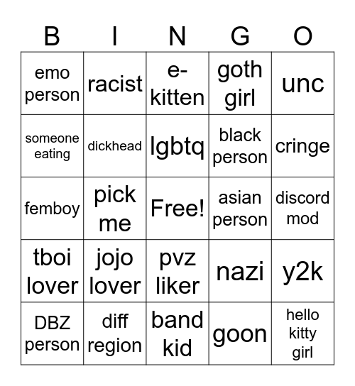 discord bingo Card