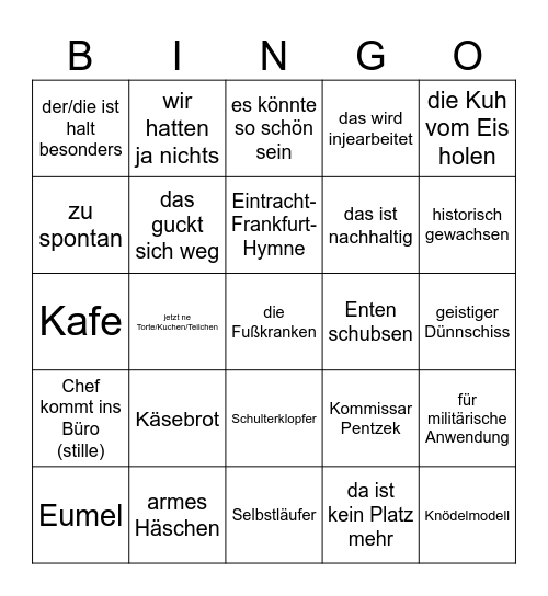 Büro 212 Bingo Card