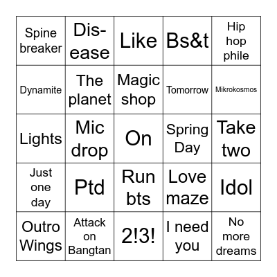 @young4evr_613 Bingo Card