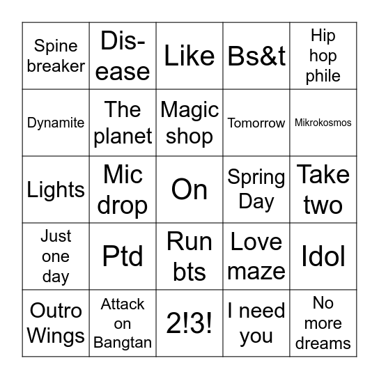 @young4evr_613 Bingo Card