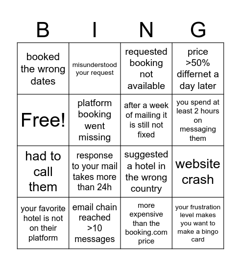 VCK bingo Card