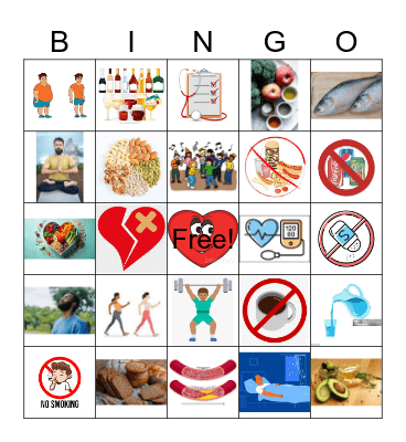 Heart Health Bingo Card