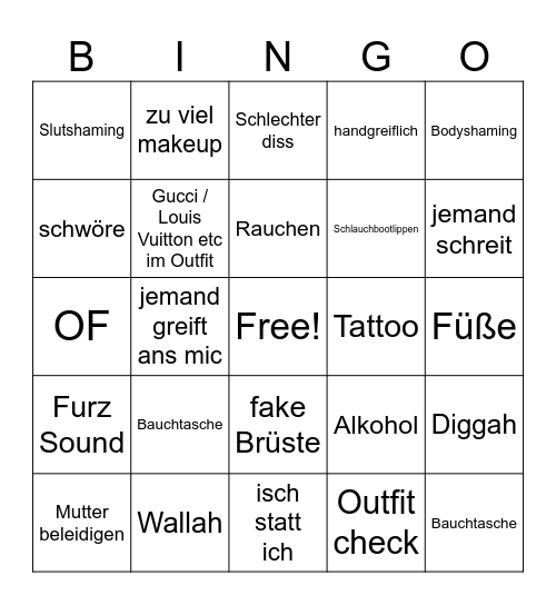 Elmos Frankfurt Bingo Card