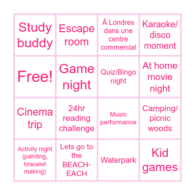 BINGO Card