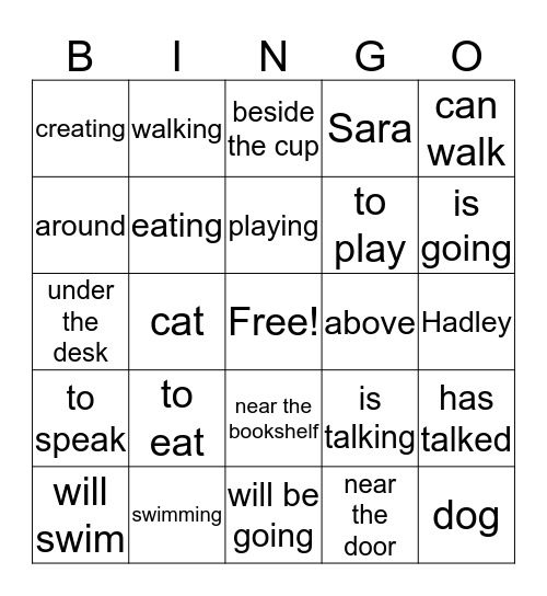 Phrases Bingo Card