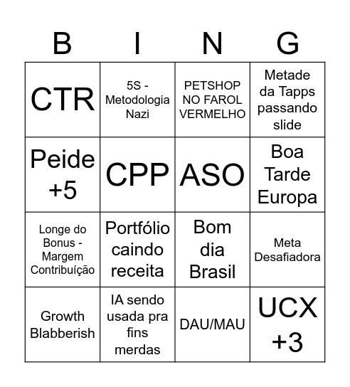 Empresa Bingo Card