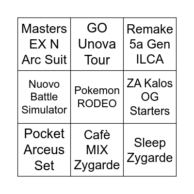 POKEMON DAY 2025 Bingo Card