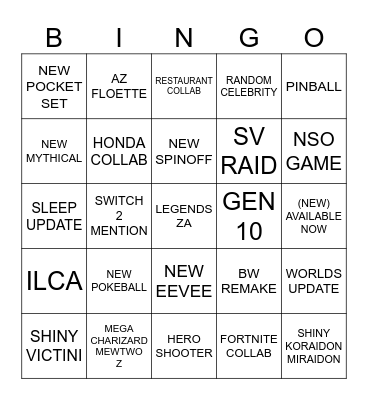 BIG DAY WOW HUGE GAMING Bingo Card
