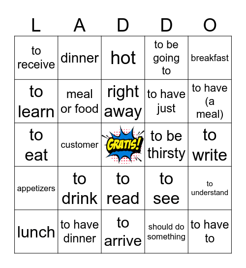 Ch 4B Vocab Bingo Card