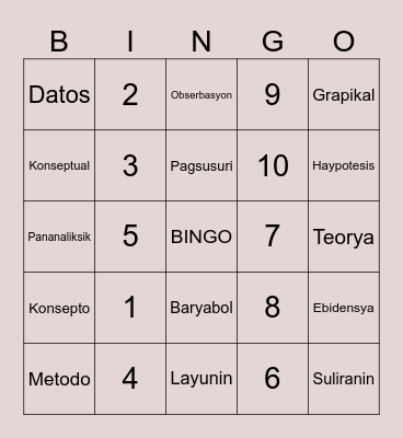 Bingo Card