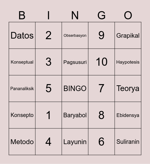 Bingo Card