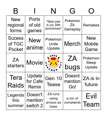 Presents Bingo Card