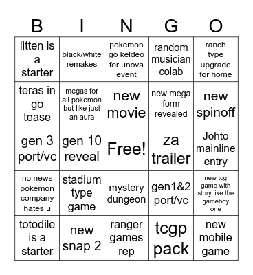 presents bingo Card