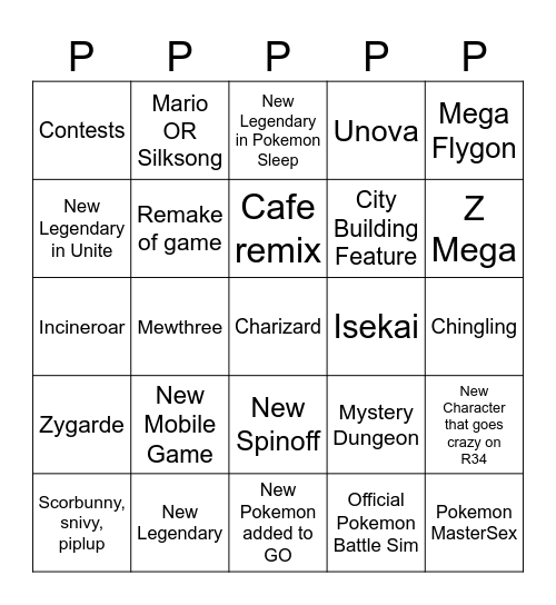 Pokemon Day Bingo Card