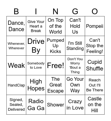 Singo Bingo Card