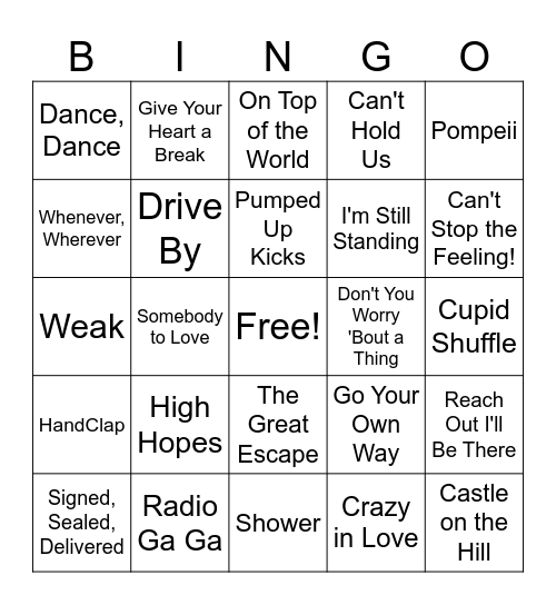 Singo Bingo Card