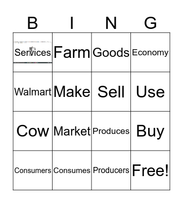 Economics Bingo Card