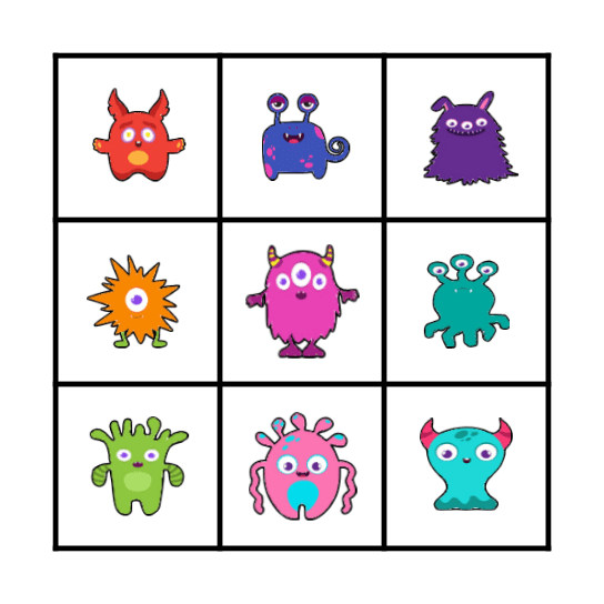 MONSTER BINGO Card
