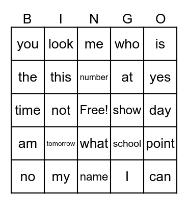 UNIT 4 Bingo Card