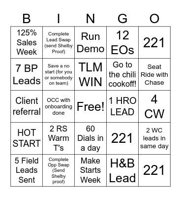 BINGO! Bingo Card