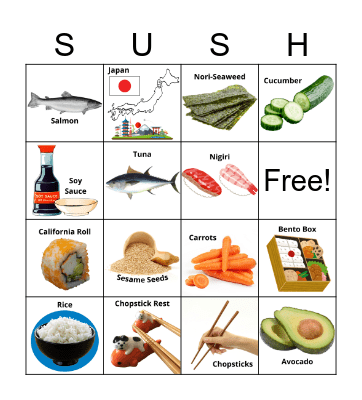 SUSHI TIME Bingo Card