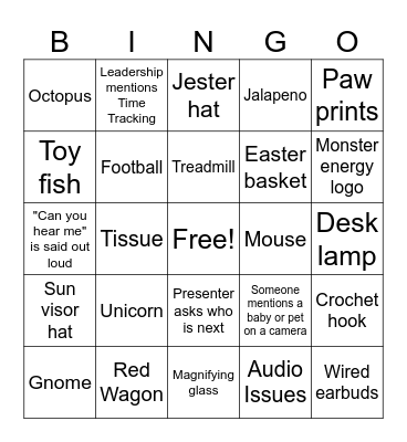 QS Happy Hour BINGO Card