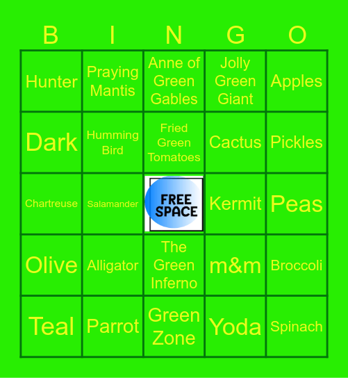 GREEN Bingo Card