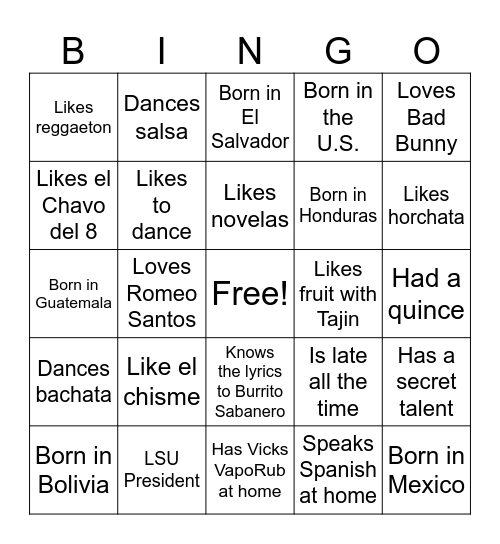 LSU Games Bingo Card