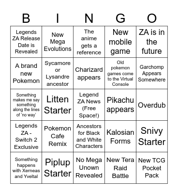 Me Bingo Card
