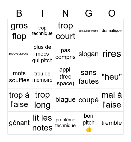 bingo pitchs Bingo Card