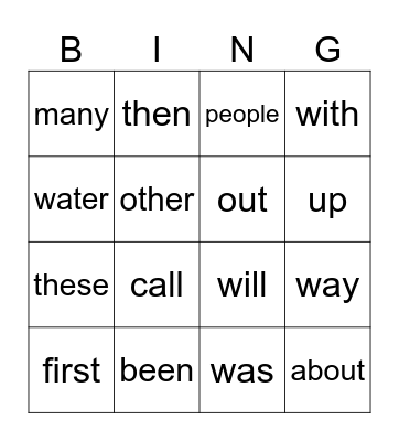 Road to Reading Orange Bingo Card