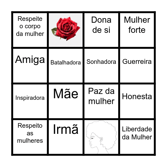 Bingo Homenagem a Mulher Bingo Card