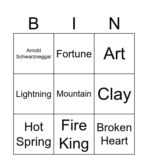 Infinite Craft Bingo Card