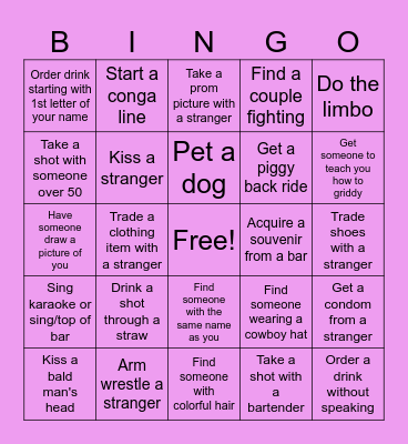 BLACKOUT BINGO Card