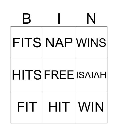 SPELLING WORDS TEST4 Bingo Card